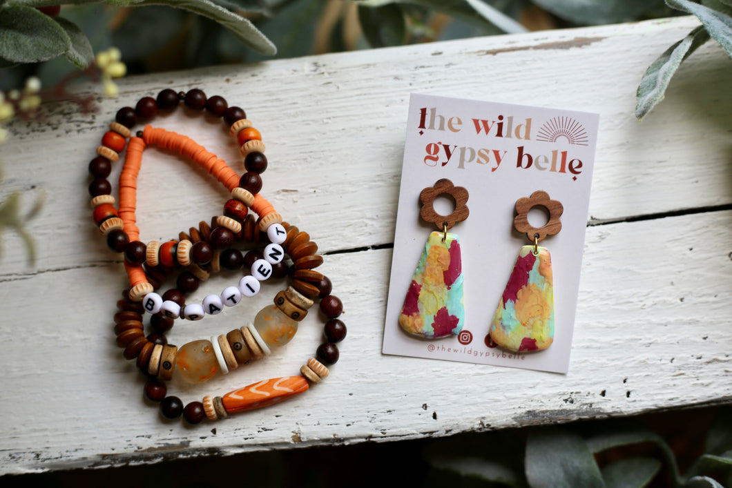 Tangerine Bracelet Stack