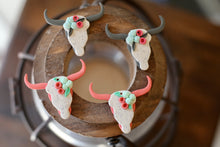 Load image into Gallery viewer, Floral Longhorns Hoops  *Made to Order*
