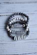 Load image into Gallery viewer, Ash Gray Bracelet Stack
