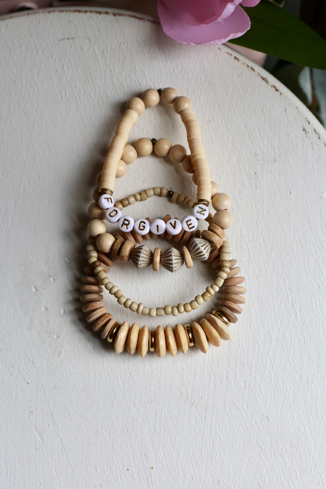 Egg Shell Bracelet Stack