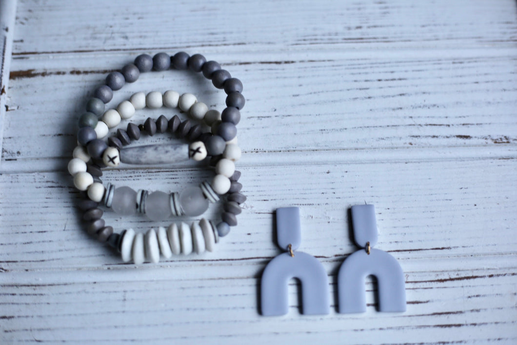 Ash Gray Bracelet Stack